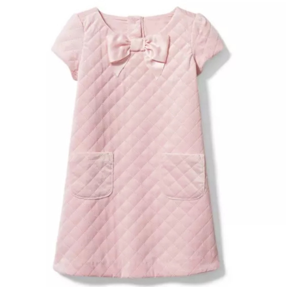 JANIE AND JACK Quilted Bow Dress in color "Tea Party Pink". Size 18-24mos